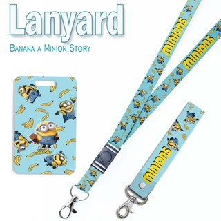 

STRAP LANYARD CARD HOLDER Minions set Gantungan Kunci - Handphone - ID Card