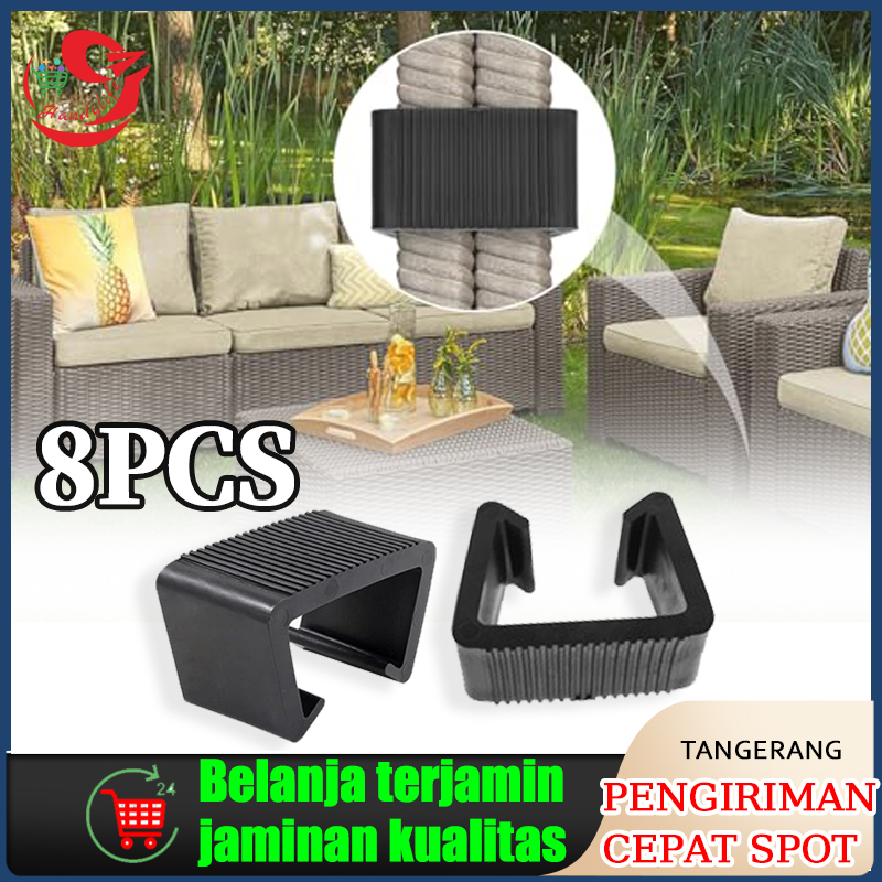 

8pcs Klip Pengencang Sofa Taman/Penjepit Furnitur Rotan, Cocok untuk Sofa Luar Ruangan, Furnitur Taman, Kursi Rotan Restoran