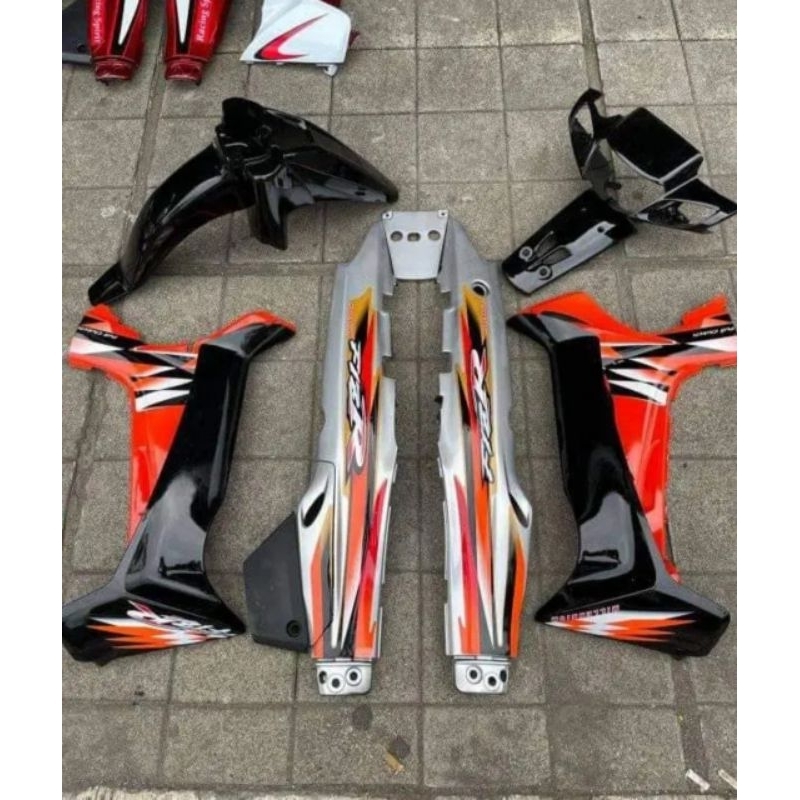 full body halus fizr silver hitam Oren plus striping