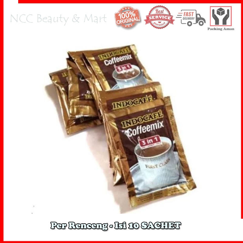 

(PER RENCENG) * NCC * Indocafe Coffeemix Kopi Instant 3in1 Coffee Kopimix Coffemix 10 Sachet