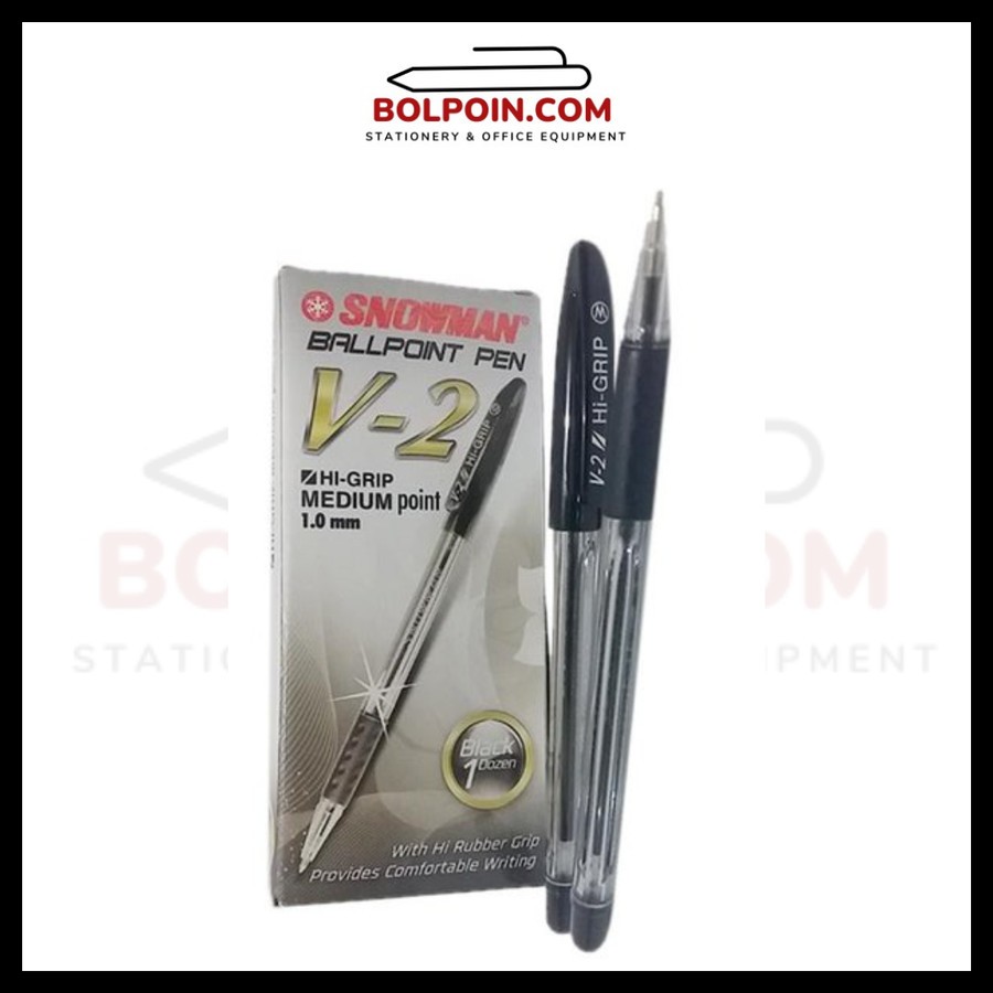 

[Grosir] Bolpen Snowmen V2 0.6mm Ballpoint Snowman Hitam/ Biru / Merah