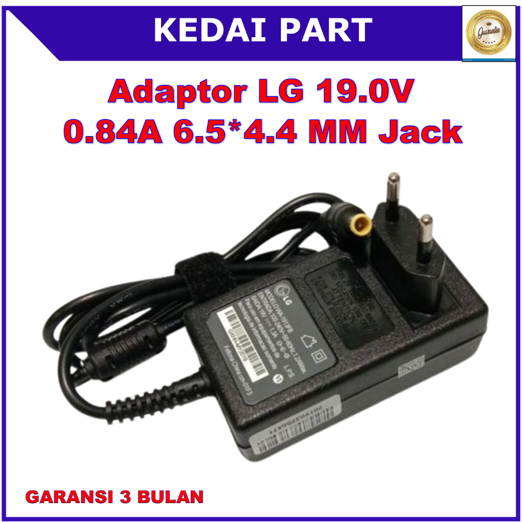 Adaptor LG 19V 0.84A Amp Adaptor TV/Monitor LG ORIGINAL