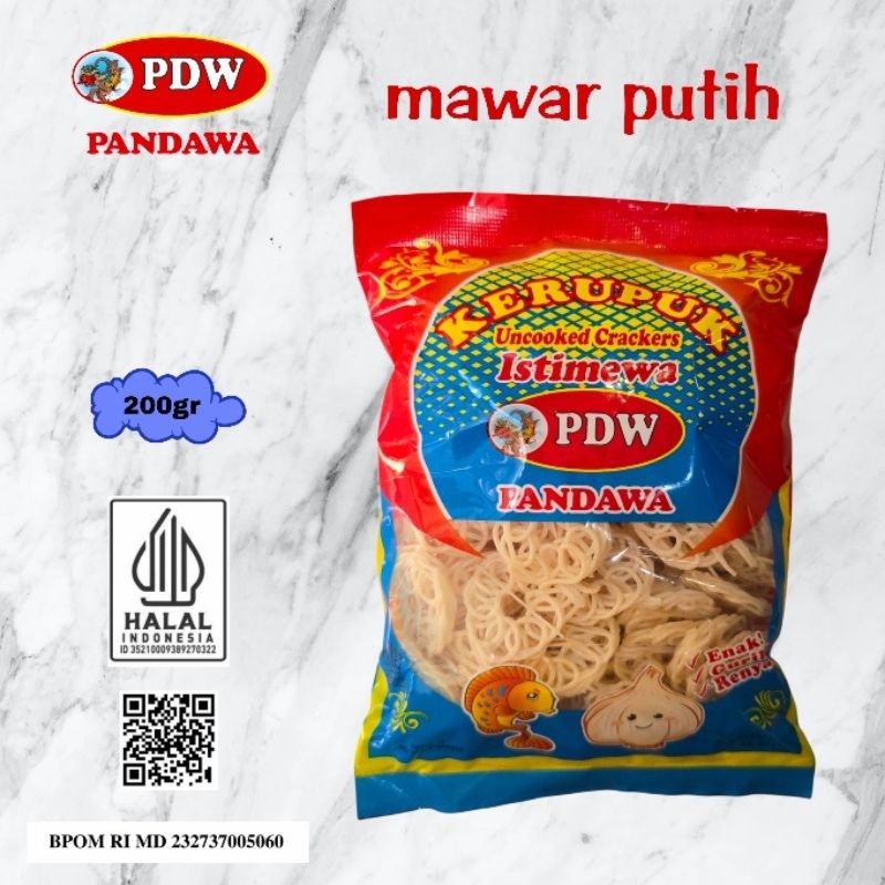 

Kerupuk Pandawa / Krupuk Mawar Putih / 200gr