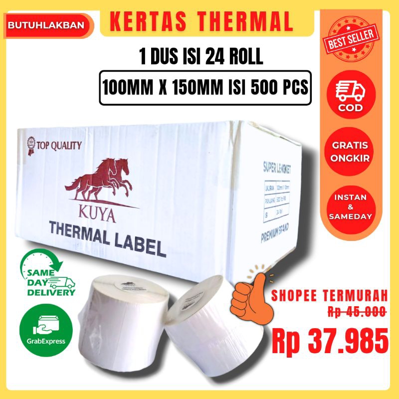 

KUYA KERTAS TERMAL ROLL 100X150 | SATUAN ROLL