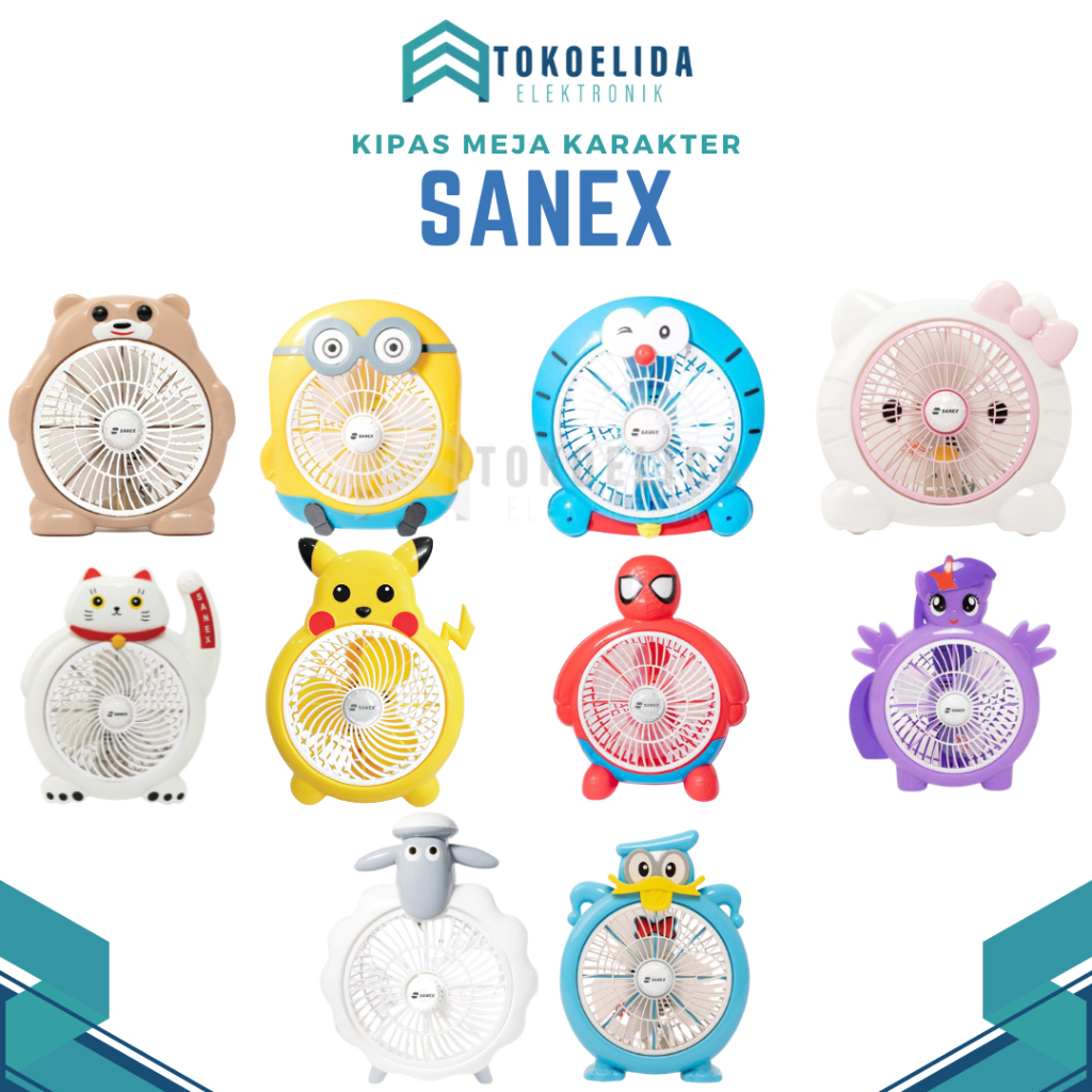 Sanex Kipas angin meja karakter Sanex - 8 inch