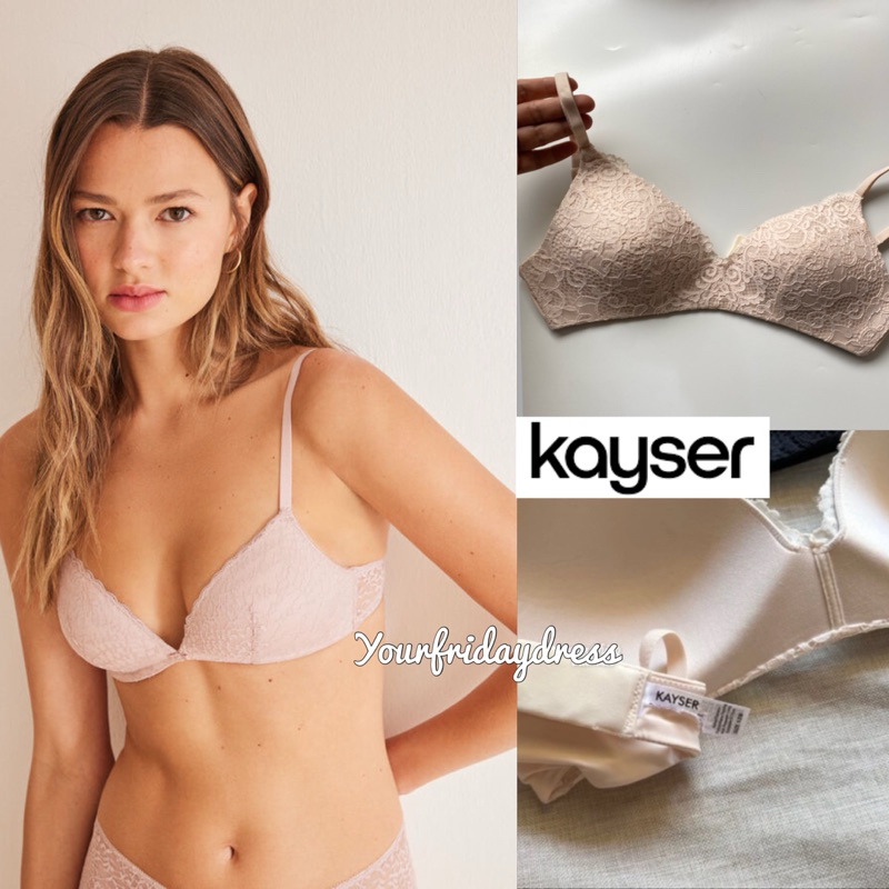 KAYSER (Australian brand) lace wirefree bra beha renda tanpa kawat dengan busa sedang bh rumah santa