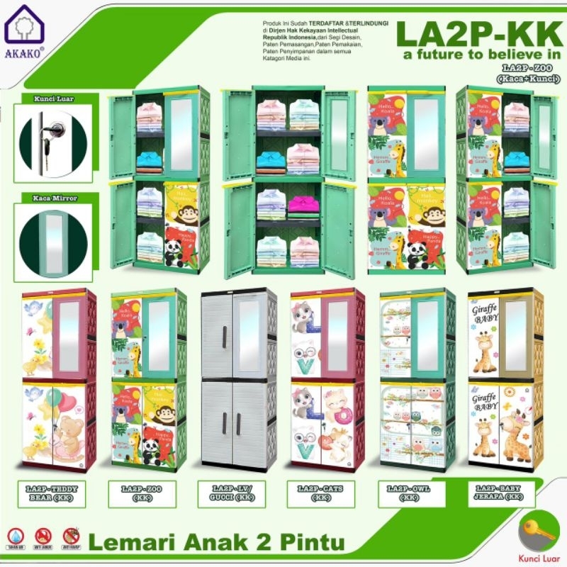 LEMARI ANAK AKAKO 2 PINTU