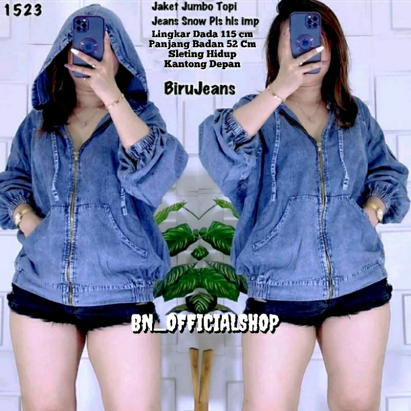 HODDIE RESLETING JEANS JAKET HOODIE JUMBO JAKET ZIPPER WANITA JAKET JEANS JUMBO