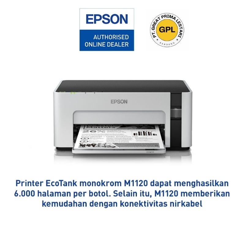 

EPSON M1100 NORMAL SIAP PAKAI SECON TINTA DYE