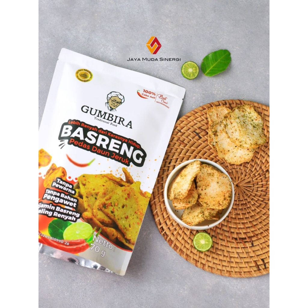 

Gumbira Snack - Keripik Basreng Varian Pedas Daun Jeruk