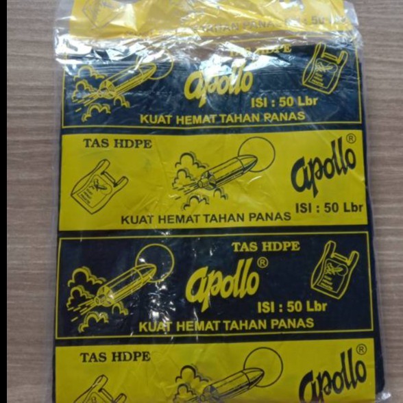 Kantong Kresek Hitam Kecil (Logo Kuning)
