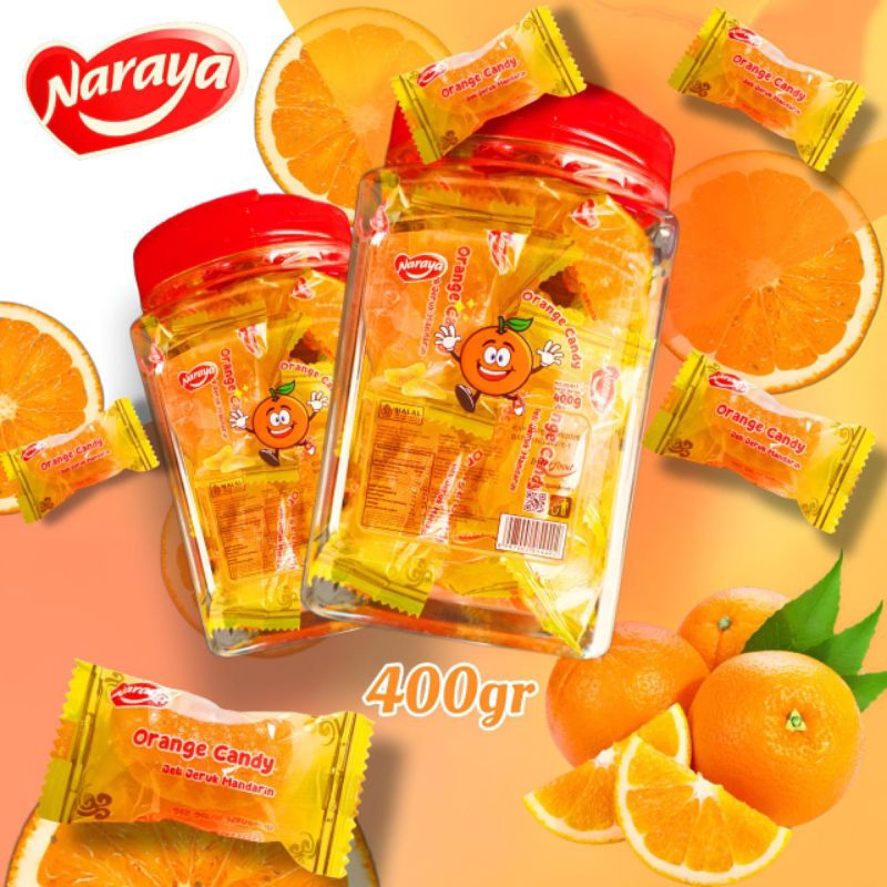 

NARAYA ORANGE CANDY TOPLES 400g