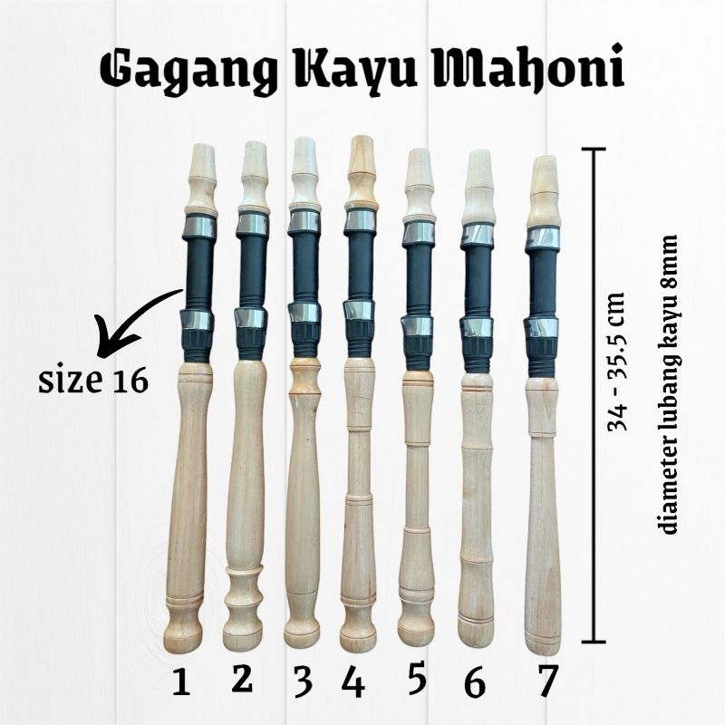 Gagang kayu + reel seat 16 / Pahul kayu / Gagang joran
