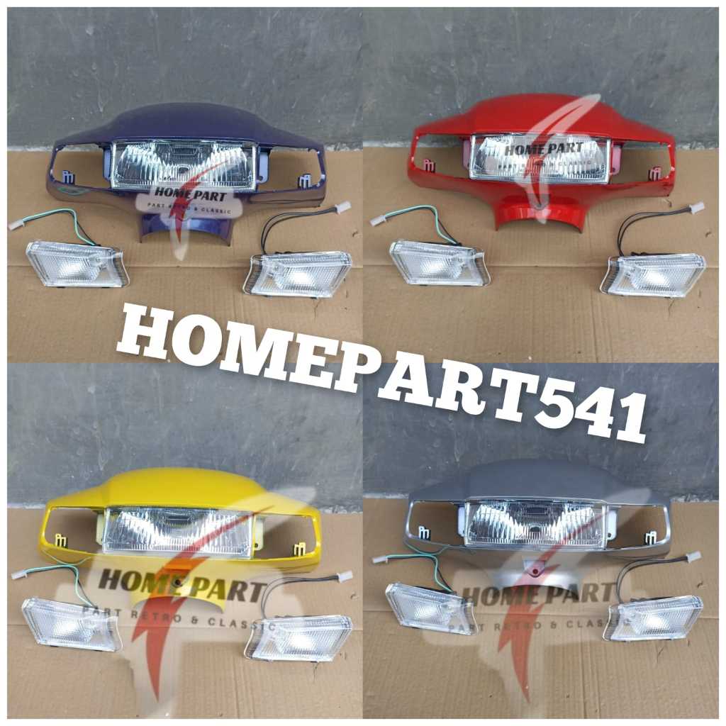 BATOK TOTOK KEPALA DEPAN SET LAMPU + SEIN SUZUKI TORNADO SHOGUN KEBO 110 WARNA