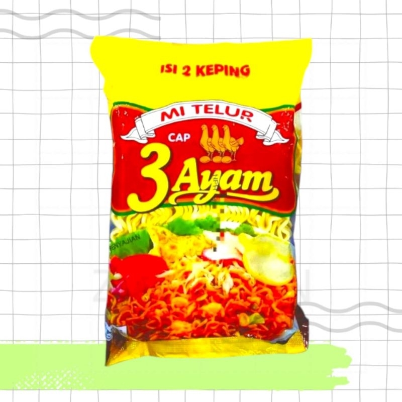 

Mie Telur 3 Ayam Tiga Ayam isi 2 keping