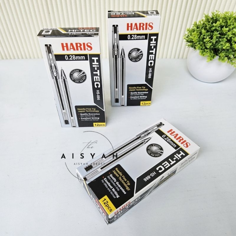 

HARIS pulpen pena HI-TECH 0,28 mm isi 1 lusin / 12 pcs tinta hitam