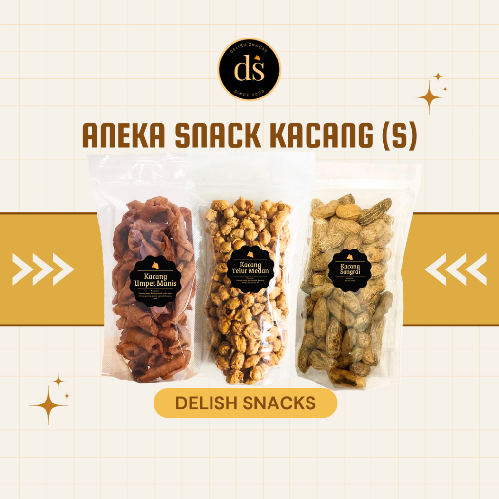 

[DELISH SNACKS] Aneka Snack Kacang-Kacangan (S) / Kacang Cemilan Camilan Asin Gurih