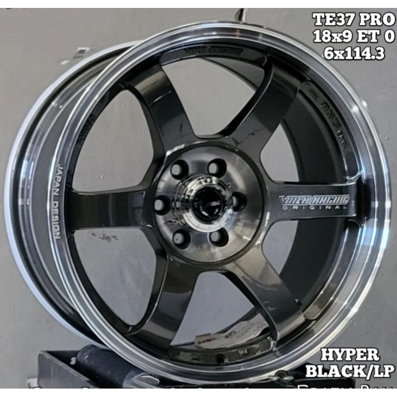 velg mobil racing R18 TE37 PROGRESIVE PCD 6X114,3 velg racing mobil Nissan navara ring 18 velh racin