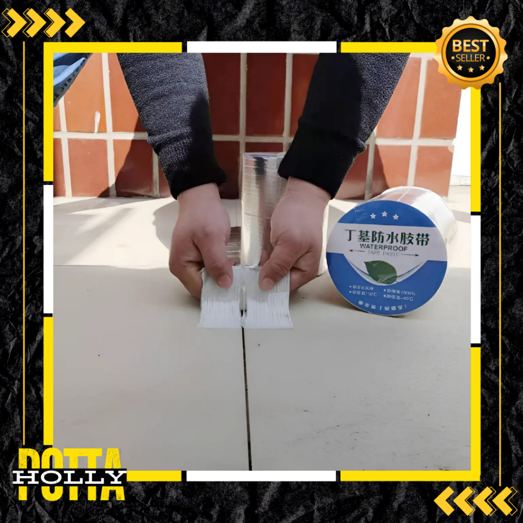 POTTAHOLLY Lakban Alumunium / Lakban Anti Bocor / Lem Anti Air Alumunium / Lakban Anti Bocor Waterpr