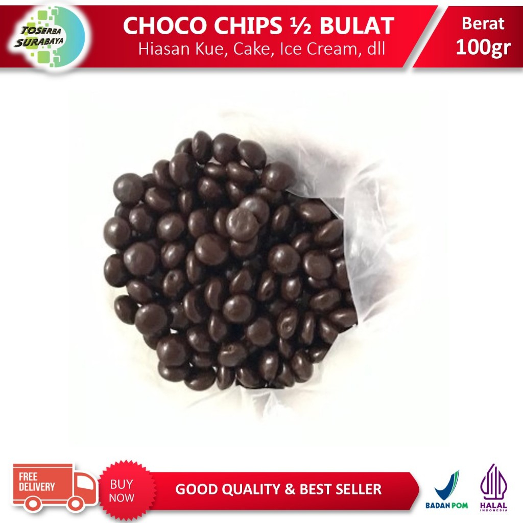 

Choco Chips LAGIE 1/2 Bulat 100gr BEST SELLER (L'agie Choco Chips)