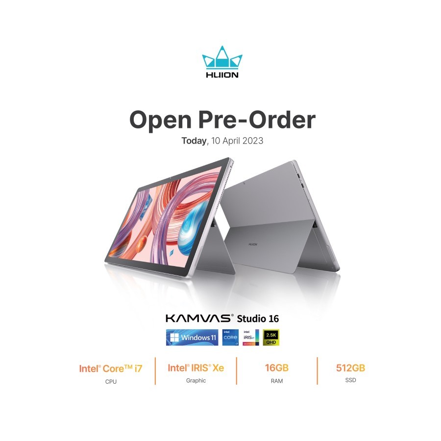 Huion Kamvas Studio 16 KS160-Computer And Android Tablet Garansi resmi 1 tahun