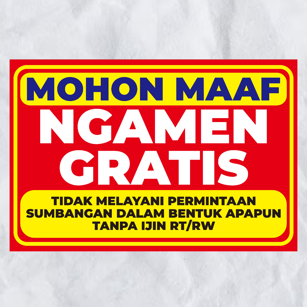 Stiker Ngamen Gratis