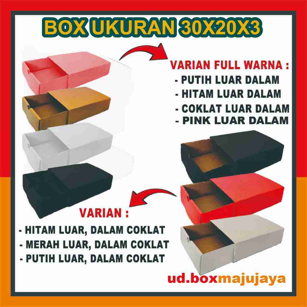 

Box 30x20x3 cm / Box Slide/Kardus/BOX Karton/Polos/Souvenir / Kardus Polos