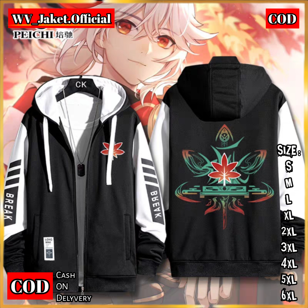 WareVisible Jacket Hoodie ZIPPER KAEKHARA KAZUHA Oversize Korean Style Unisex Jaket Fleece