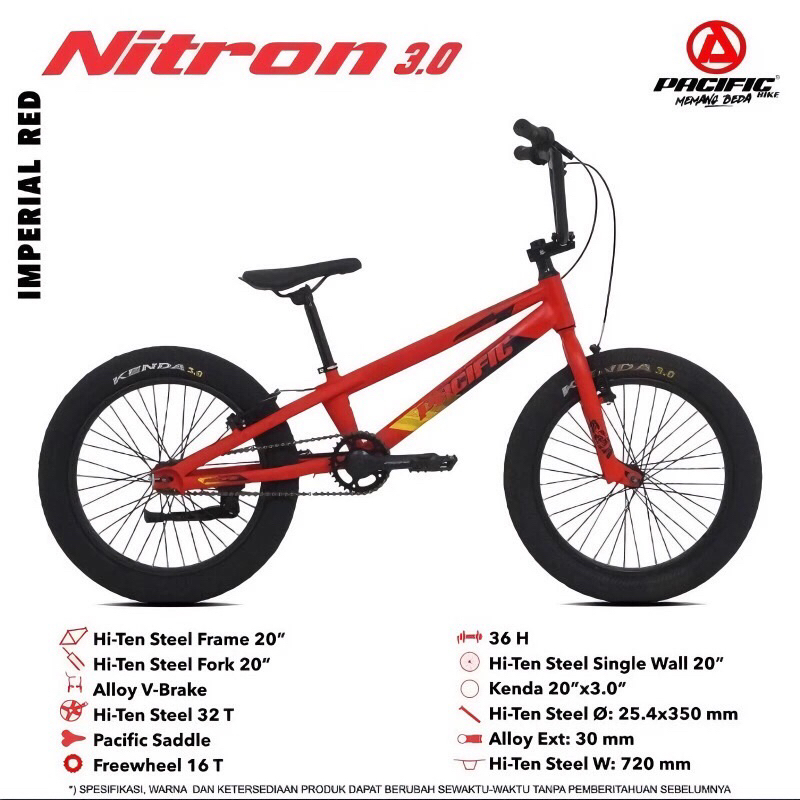 SEPEDA 20 BMX PACIFIC NITRON