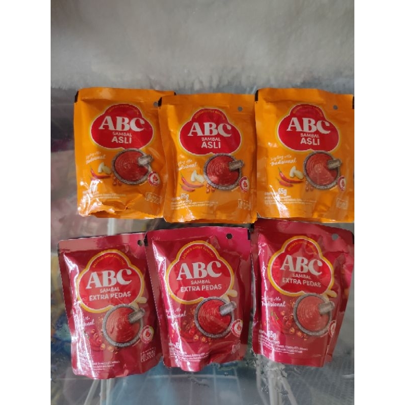 

Sambal ABC sambal asli sambal extra pedas pouch 65gr 65gram satuan