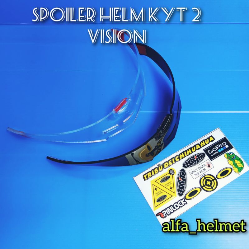 SPOILER HELM KYT 2 VISION + STIKER KYT 2 VISION / SPOILER AKRILIK HELM KYT 2 VISION SET STICKER / ST