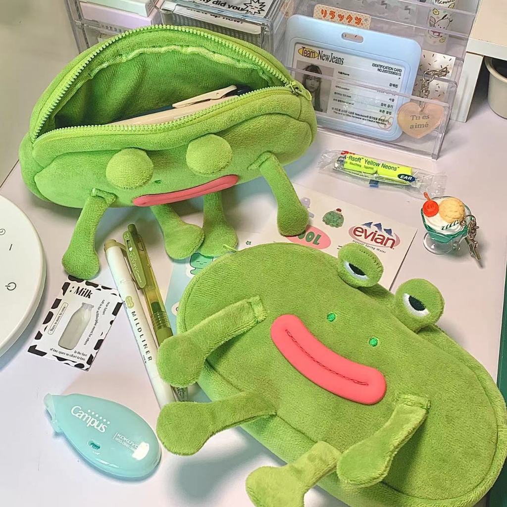 

Tas pensil mewah katak tas pensil lucu tas pensil penyimpanan tas pensil baru