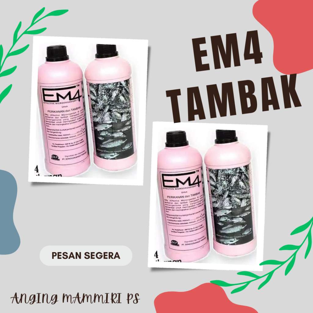 EM4 TAMBAK PERIKANAN 1 LITER (Probiotik mikroorganisme ikan)