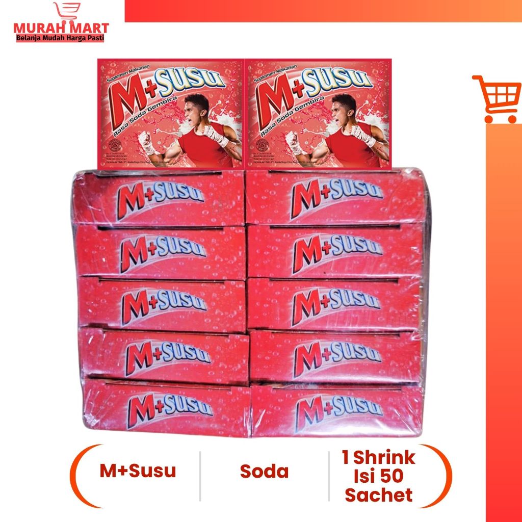 

Minuman Energi M+ Susu Soda 1 Shrink Isi 50 Sachet