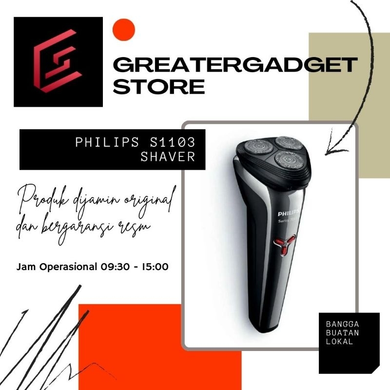 Philips S1103 Shaver GARANSI RESMI