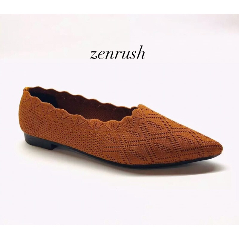 sepatu flat rajut import premium || sepatu balet wanita rajut import