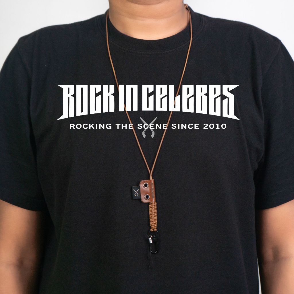 

Rock In Celebes - KNOT Lanyard Kulit Leather Kalung Name Tag