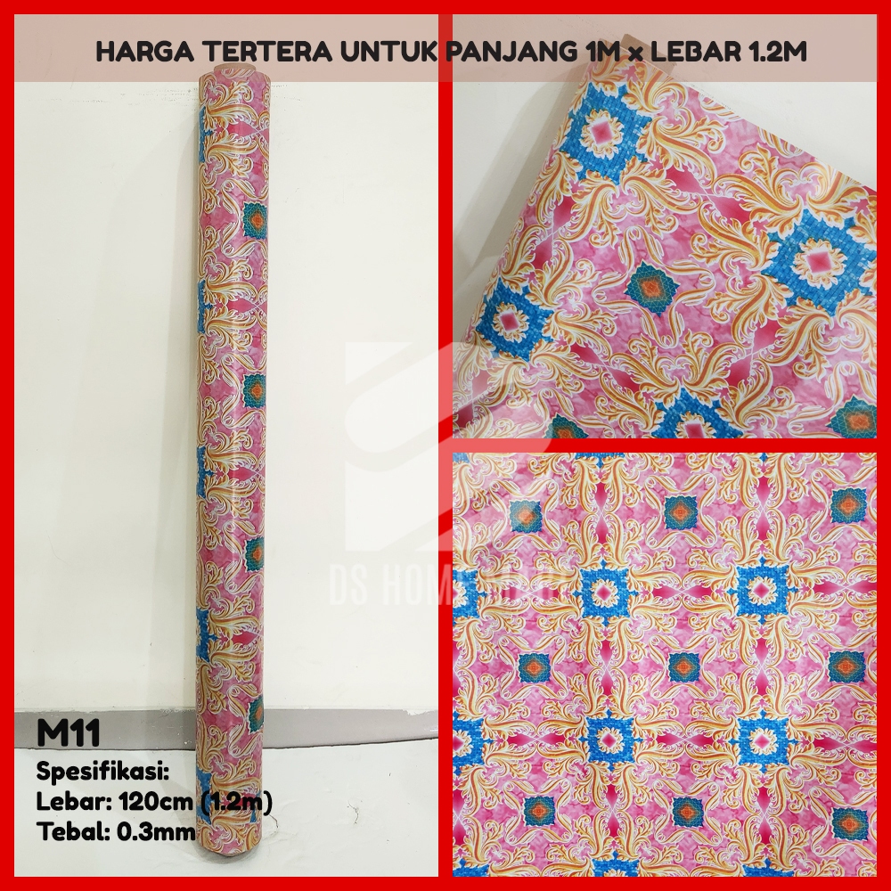 M11 - PER METER Karpet Lantai Tikar Plastik Taplak Meja Vinyl METERAN Lebar 1.2m