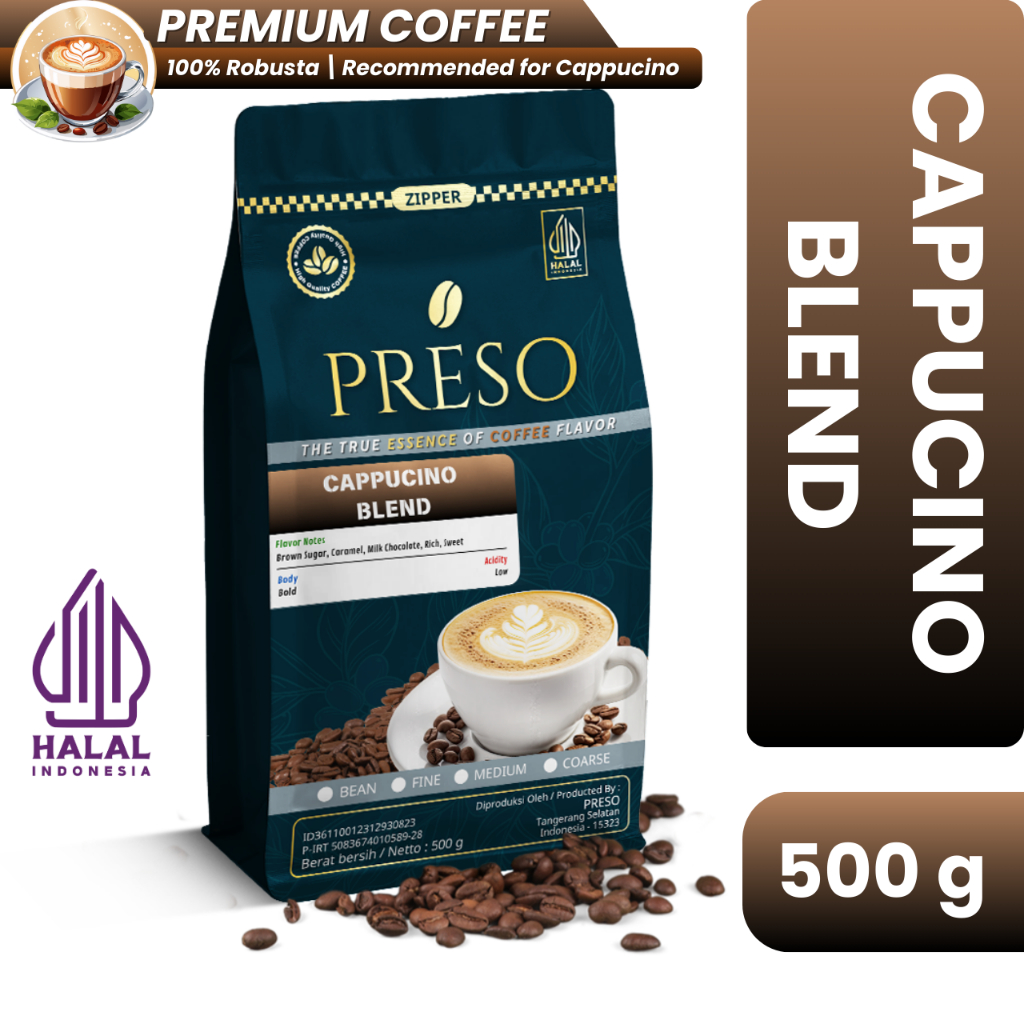 

PRESO Kopi Cappucino Blend House Blend 500 Gram