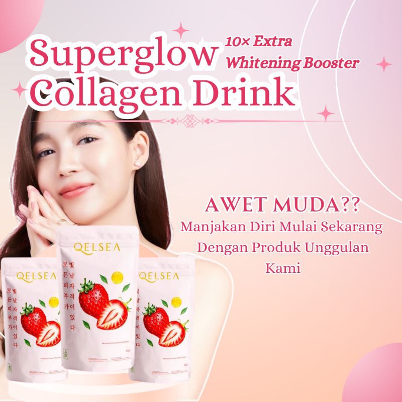 Superglow Collagen Drink Original Minuman Pemutih Badan Ampuh Infus Whitening Alami