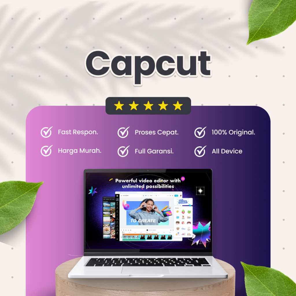 CAPCUT PRO 1 TAHUN BERGARANSI PROSES CEPAT