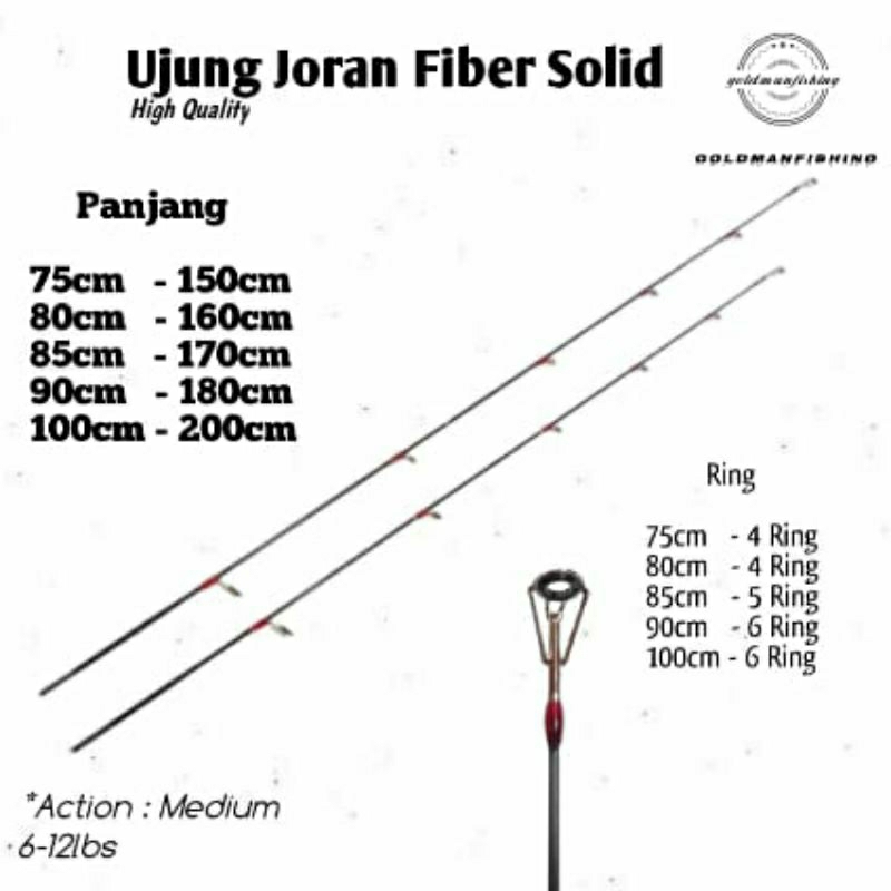 Ujung Joran Fiber Solid