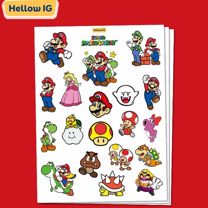 

STICKER PACK SET STIKER MARIO BROS MARIO BROSS STIKER BOTOL STIKER LUCU AESTHETIC WATERPROOF