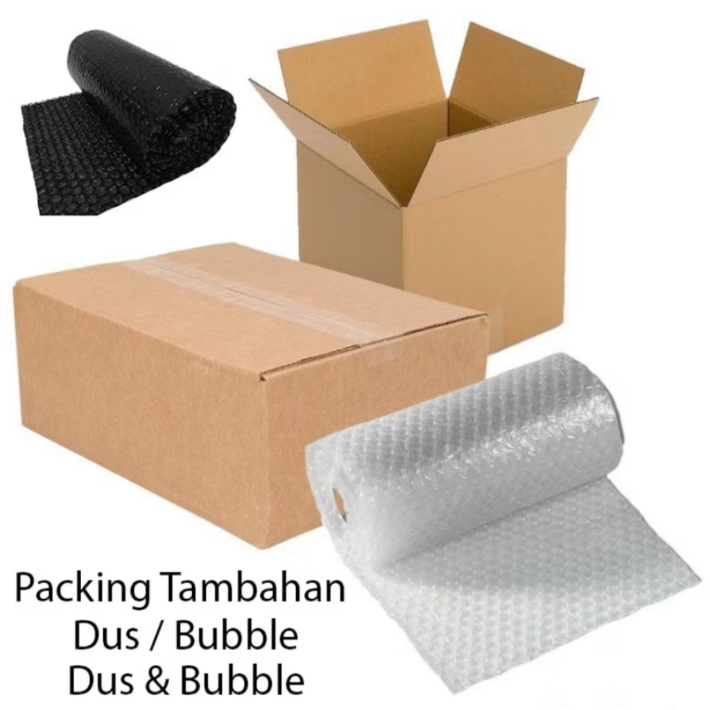 

Tambahan packing kardus + bubble warp