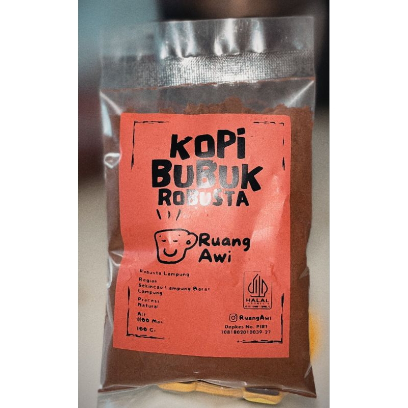 

Kopi Bubuk Robusta || Kemasan 100 Gram