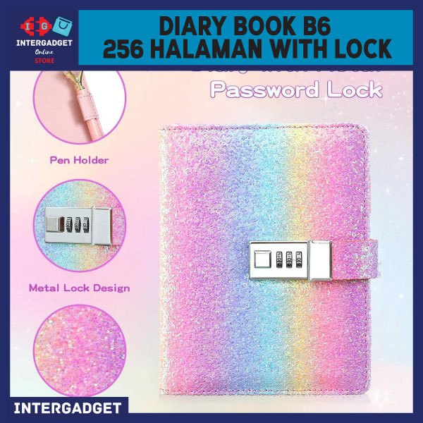 

Buku Diary Notebook Catatan Jurnal B6 256 Halaman with Lock