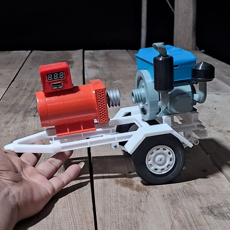 Miniatur pangkon atau dudukan buat genset odong soind system mini