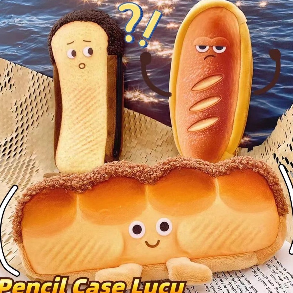

ART X6F3 CODTempat Pensil Kain Kotak Roti Hamburger Lucu Karakter Sekolah Aesthetic Korea Alat Tulis Kawaii