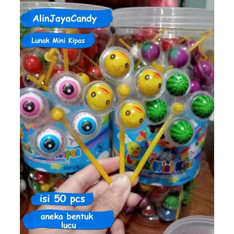 

Permen lunak mini kipas isi 50 pcs / toples