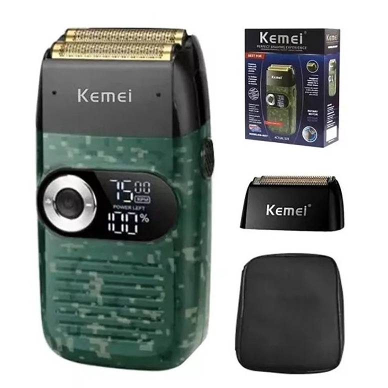 Terlaris Kemei KM227 ARMY Digital Shaver Kemei 227 Alat Cukur Kumis Jenggot